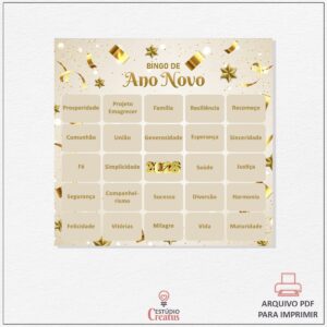 Bingo de Ano Novo - 2026
