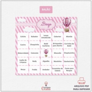 20 Cartelas De Bingo Para Chá De Lingerie (digital)